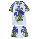 Vintage-blume-kunst-clipart-16307836606qy-removebg-preview Kids  Swim Tee and Shorts Set