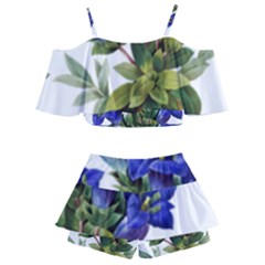 Kids  Off Shoulder Skirt Bikini 
