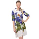 Vintage-blume-kunst-clipart-16307836606qy-removebg-preview Long Sleeve Mini Shirt Dress