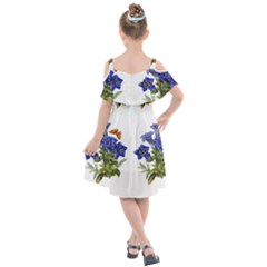 Kids  Cut Out Shoulders Chiffon Dress 