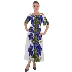 Shoulder Straps Boho Maxi Dress  