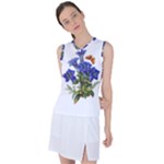 Vintage-blume-kunst-clipart-16307836606qy-removebg-preview Women s Sleeveless Sports Top
