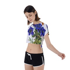 Tie Back Short Sleeve Crop T-Shirt 
