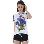 Vintage-blume-kunst-clipart-16307836606qy-removebg-preview Short Sleeve Foldover Tee
