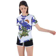 Asymmetrical Short Sleeve Sports T-Shirt 