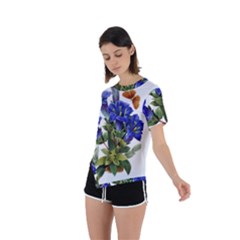 Asymmetrical Short Sleeve Sports T-Shirt 