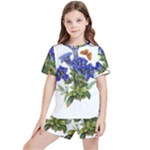 Vintage-blume-kunst-clipart-16307836606qy-removebg-preview Kids  Tee and Sports Shorts Set