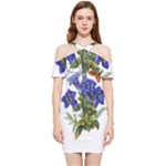 Vintage-blume-kunst-clipart-16307836606qy-removebg-preview Shoulder Frill Bodycon Summer Dress
