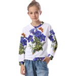 Vintage-blume-kunst-clipart-16307836606qy-removebg-preview Kids  Long Sleeve Tee with Frill 