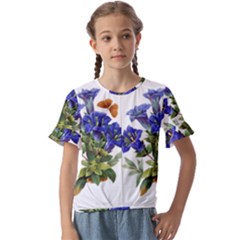 Kids  Cuff Sleeve Scrunch Bottom T-Shirt 