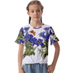 Vintage-blume-kunst-clipart-16307836606qy-removebg-preview Kids  Cuff Sleeve Scrunch Bottom Tee