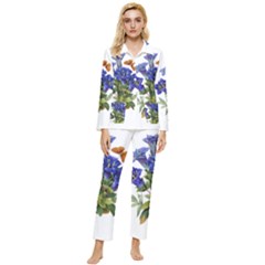 Womens  Long Sleeve Velvet Pocket Pajamas Set 