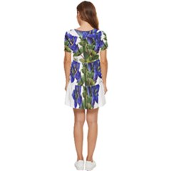 Tiered Short Sleeve Babydoll Dress 