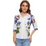 Vintage-blume-kunst-clipart-16307836606qy-removebg-preview Women s Quarter Sleeve Pocket Shirt