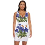 Vintage-blume-kunst-clipart-16307836606qy-removebg-preview Draped Bodycon Dress