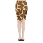 Giraffe Print Vector Midi Wrap Pencil Skirt