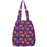 Orange Halloween Center Zip Backpack