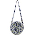 violet Floral Crossbody Circle Bag