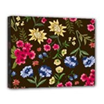 Flower wallpaper Canvas 14  x 11  (Stretched)