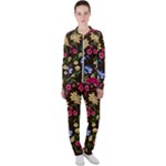 Flower wallpaper Casual Jacket and Pants Set