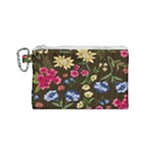 Flower wallpaper Canvas Cosmetic Bag (Small)