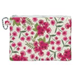 Flower Pink background Canvas Cosmetic Bag (XL)