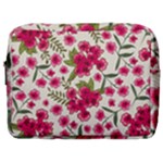 Flower Pink background Make Up Pouch (Large)