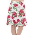 Roses background Fishtail Chiffon Skirt