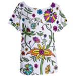 Exotic Floral Women s Oversized Tee