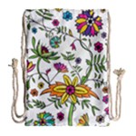 Exotic Floral Drawstring Bag (Large)