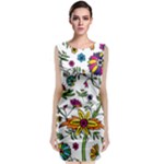 Exotic Floral Classic Sleeveless Midi Dress