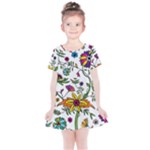Exotic Floral Kids  Simple Cotton Dress