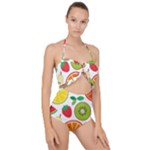 Flat fruits Scallop Top Cut Out Swimsuit