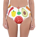 Vegetables flat Reversible High-Waist Bikini Bottoms