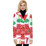 Vegetables flat Button Up Hooded Coat 