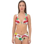 Vegetables flat Double Strap Halter Bikini Set