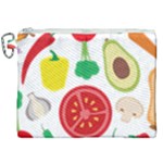 Vegetables flat Canvas Cosmetic Bag (XXL)