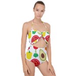 Vegetables flat Scallop Top Cut Out Swimsuit