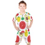 Vegetables flat Kids  Tee and Shorts Set
