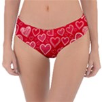 Red hearts hand drawn Reversible Classic Bikini Bottoms