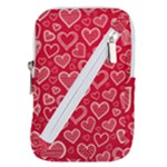Red hearts hand drawn Belt Pouch Bag (Large)