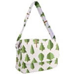 Flat style trees pattern Courier Bag