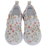 Floral watercolor wallpaper Kids  Velcro No Lace Shoes