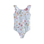 Floral watercolor wallpaper Kids  Frill Swimsuit