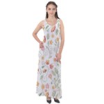 Floral watercolor wallpaper Sleeveless Velour Maxi Dress