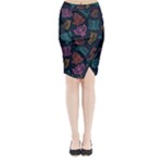 Ornamented and stylish butterflies Midi Wrap Pencil Skirt
