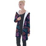 Ornamented and stylish butterflies Longline Hooded Cardigan
