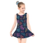 Ornamented and stylish butterflies Kids  Skater Dress Swimsuit