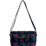 Ornamented and stylish butterflies Removable Strap Clutch Bag
