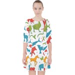 Colored animals background Pocket Dress